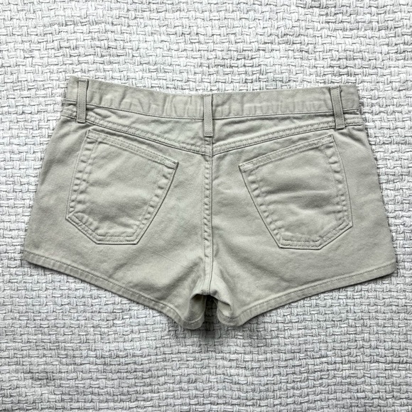 Y2K R4R Cream Denim Mini Shorts - Picture 2 of 7